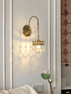 modern copper crystal crown wall sconce