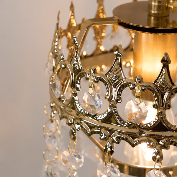 modern copper crystal crown wall sconce