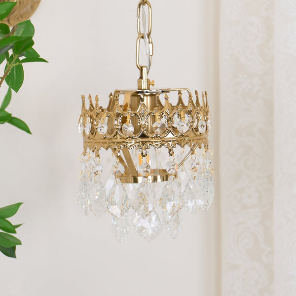 modern copper crystal crown wall sconce