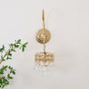 modern copper crystal crown wall sconce