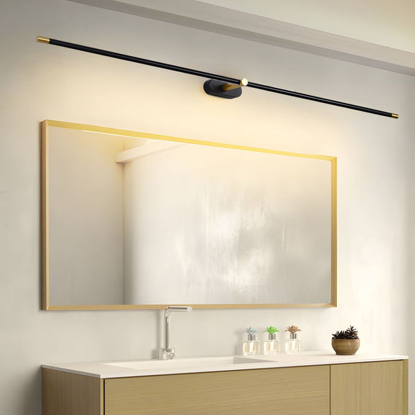 modern copper cylindrical led vanity light