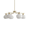 modern copper glass branch chandelier