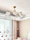 modern copper glass branch chandelier