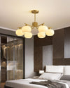 modern copper glass branch chandelier