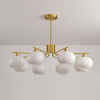 modern copper glass branch chandelier