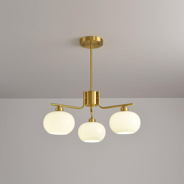 modern copper glass branch chandelier