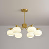 modern copper glass branch chandelier
