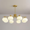 modern copper glass branch chandelier