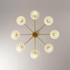 modern copper glass branch chandelier