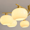 modern copper glass branch chandelier