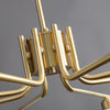 modern copper glass branch chandelier