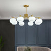 modern copper glass branch chandelier