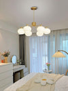 modern copper glass branch chandelier
