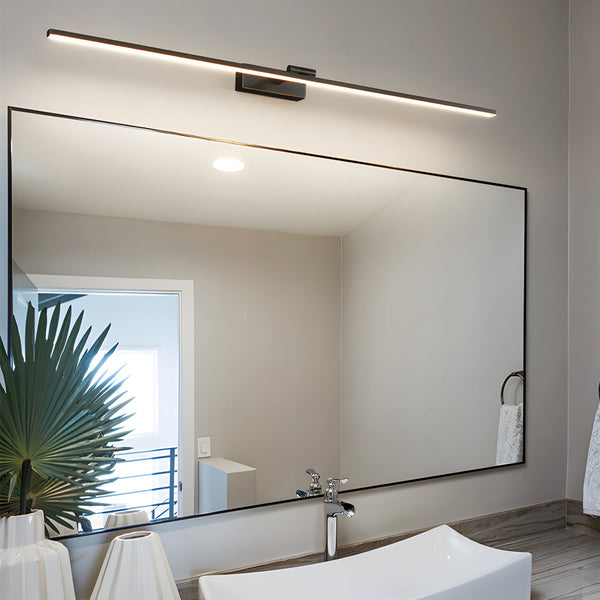 modern copper linear acrylic led vanity light