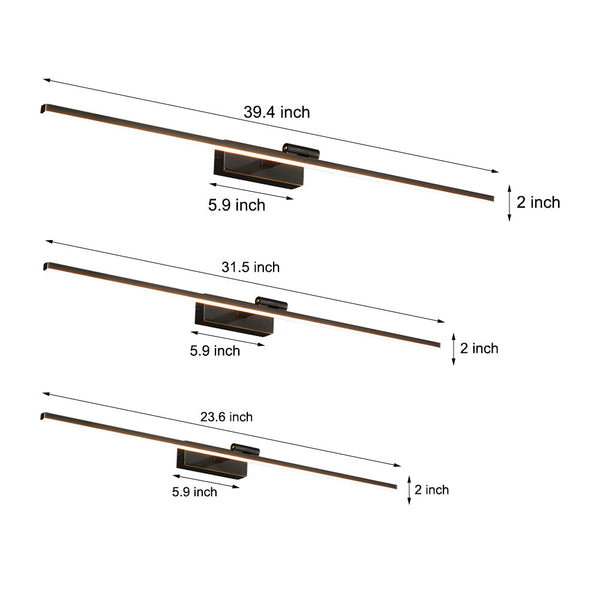 modern copper linear acrylic led vanity light