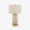 modern copper openwork metal table lamp