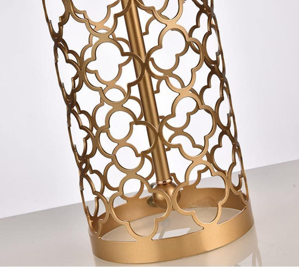 modern copper openwork metal table lamp
