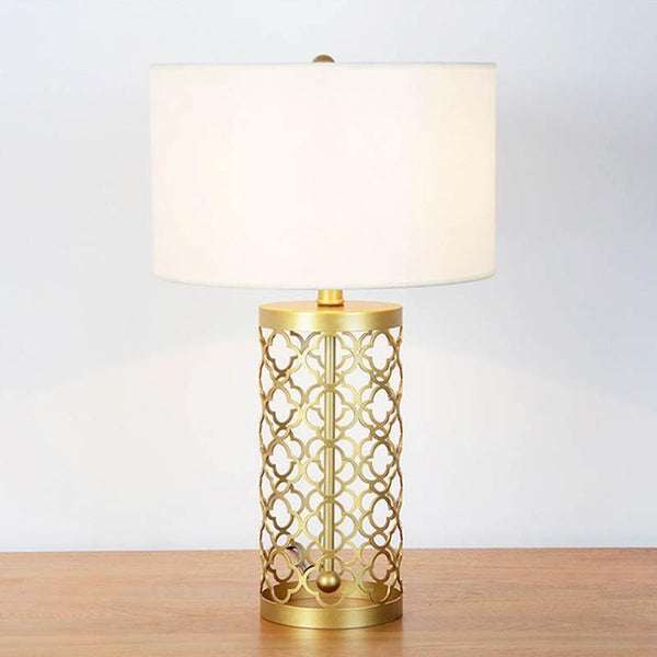 modern copper openwork metal table lamp