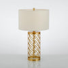 modern copper openwork metal table lamp
