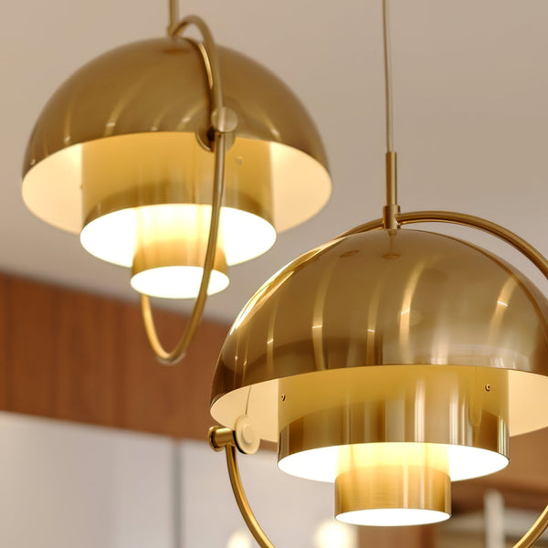 modern copper steel pendant light
