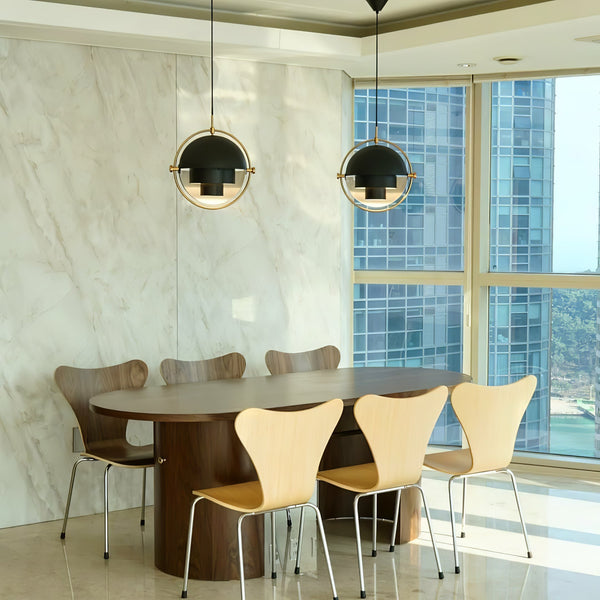 modern copper steel pendant light