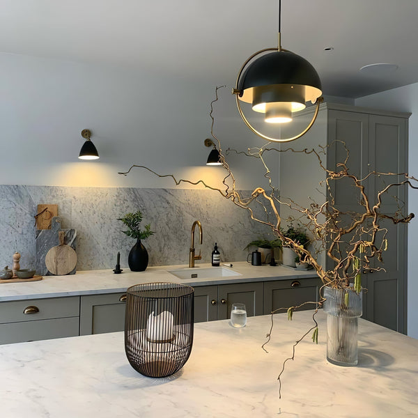 modern copper steel pendant light