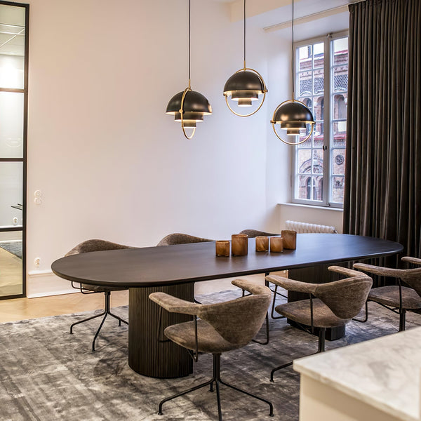 modern copper steel pendant light