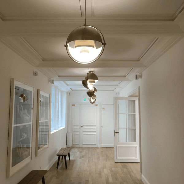 modern copper steel pendant light