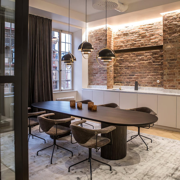 modern copper steel pendant light