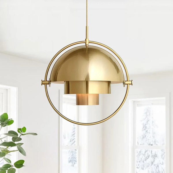 modern copper steel pendant light