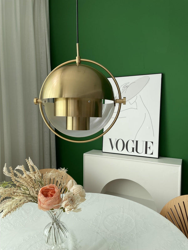 modern copper steel pendant light