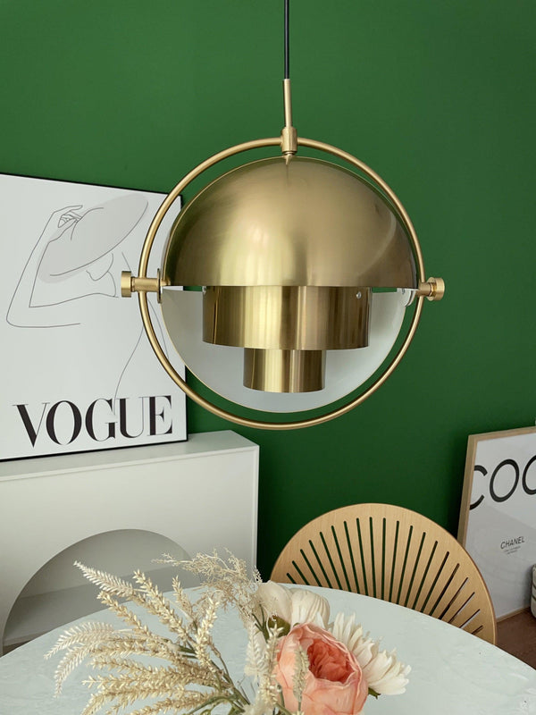 modern copper steel pendant light