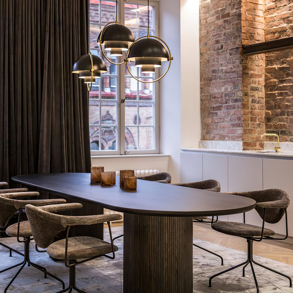 modern copper steel pendant light