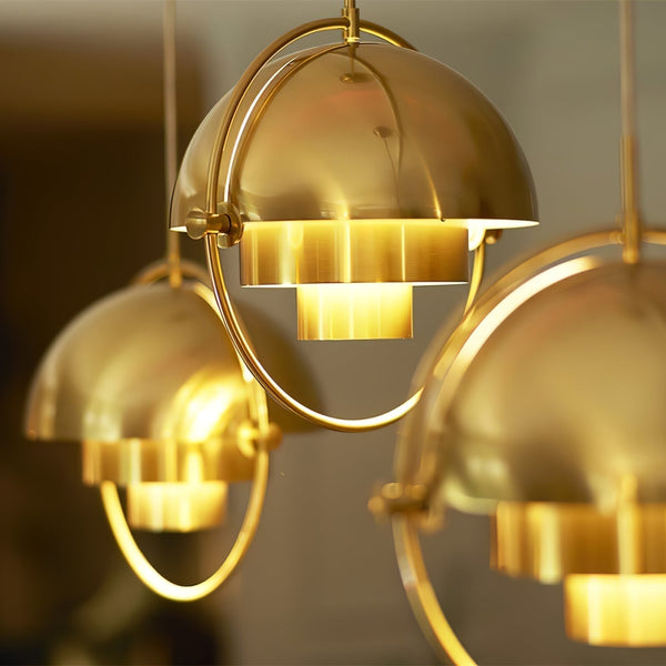 modern copper steel pendant light