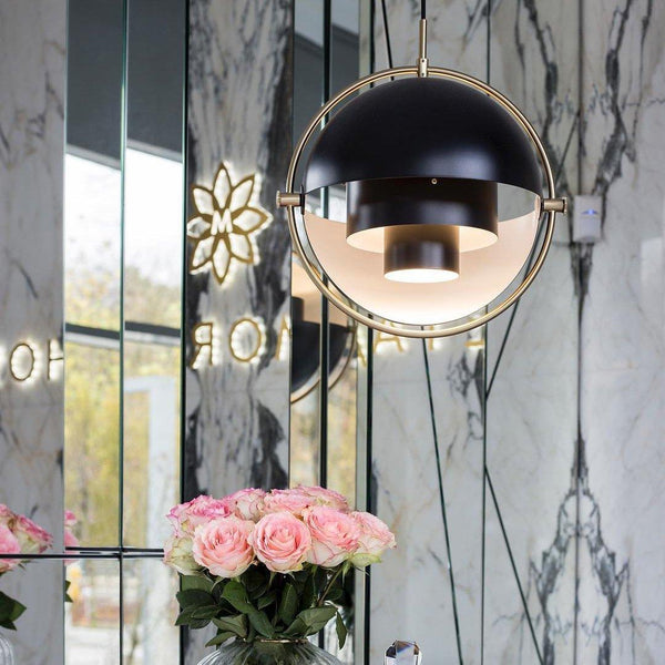 modern copper steel pendant light