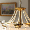 modern copper white glass feather pearl chandelier