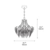 modern copper white glass feather pearl chandelier
