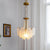 modern copper white glass feather pearl chandelier