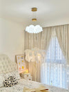 modern copper white pe acrylic lily chandelier