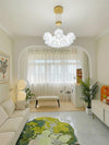 modern copper white pe acrylic lily chandelier