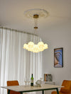 modern copper white pe acrylic lily chandelier