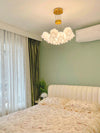 modern copper white pe acrylic lily chandelier