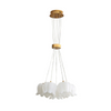 modern copper white pe acrylic lily chandelier