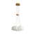 modern copper white pe acrylic lily chandelier
