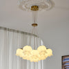 modern copper white pe acrylic lily chandelier