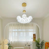 modern copper white pe acrylic lily chandelier