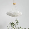 modern copper white pe acrylic lily chandelier