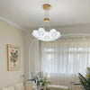 modern copper white pe acrylic lily chandelier