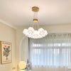 modern copper white pe acrylic lily chandelier