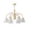 modern cream glass flower chandelier
